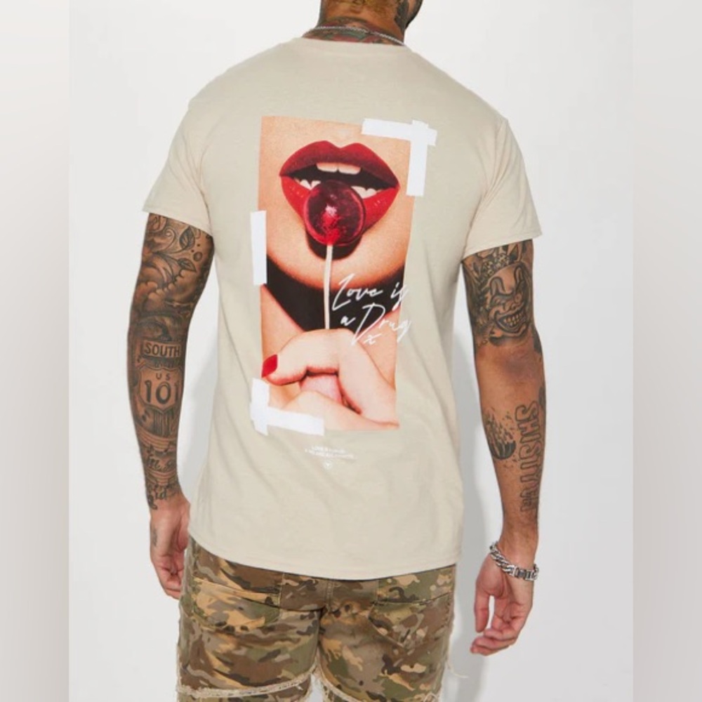 Graphic Beige T-Shirt